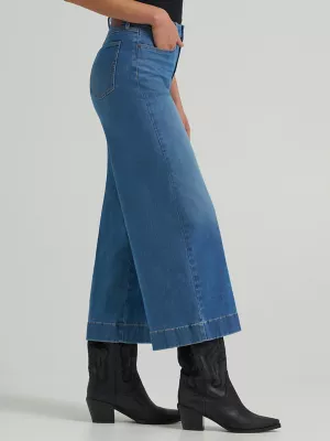 Women's Wrangler Bespoke Wide Leg Crop Jean in Miranda