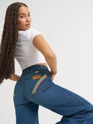 Women's Rainbow Pocket Wide Leg Jean in Icon