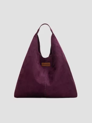 Slouchy Hobo Bag:Burgundy:One Size
