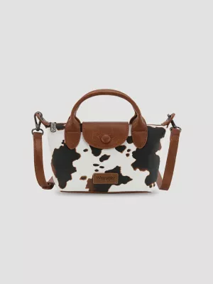 Cow Print Mini Cross Body:Brown:One Size