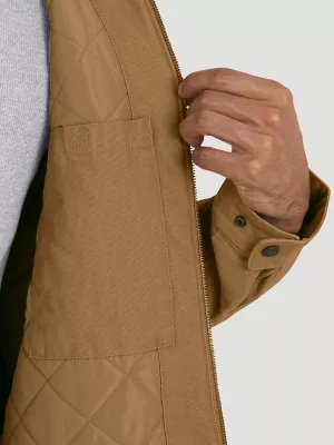 Men's Canvas Work Jacket in Brown