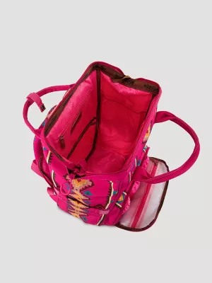 Southwestern Print Backpack:Turquoise:One Size