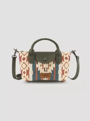 Southwest Print Mini Cross Body:Green:One Size