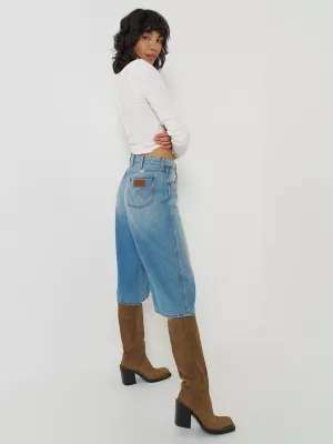 Women's Denim Culotte in Shimmerstone