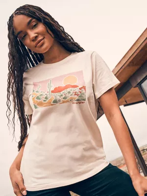 Women's Desert Graphic Tee in Antique White