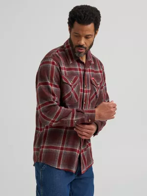 Men's Heritage Flannel Shirt in Bitter Chocolate Heather