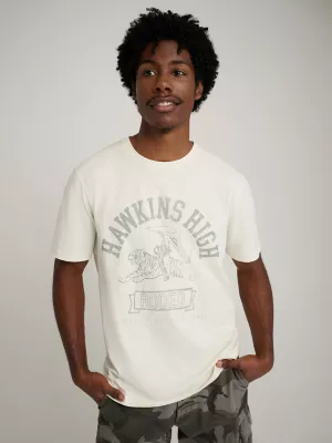 Wrangler x Stranger Things Hawkins High T-Shirt in Retro White
