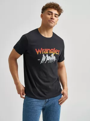 Men's Stampede Graphic T-Shirt in Jet Black