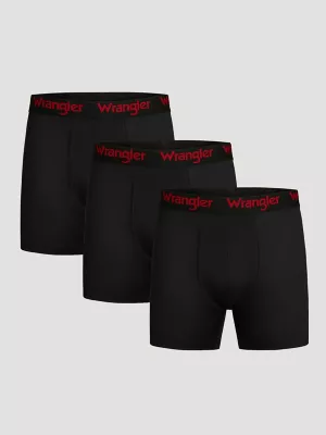 Men's Stretch Performance Boxer Brief (3-Pack) in Black