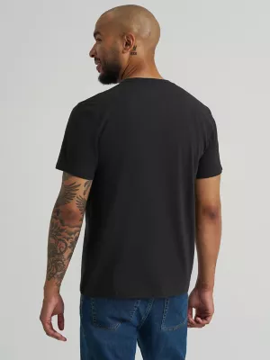 Men's Skull Work T-Shirt in Jet Black