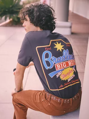 Wrangler x Stranger Things Bradley's Big Buy T-Shirt in Washed Black