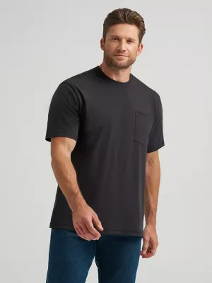 Wrangler® RIGGS Workwear® Short Sleeve 1 Pocket Performance T-Shirt in Black