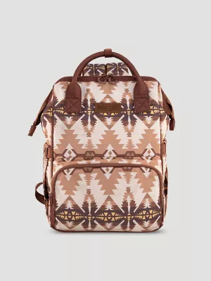 Southwestern Print Backpack:Turquoise:One Size
