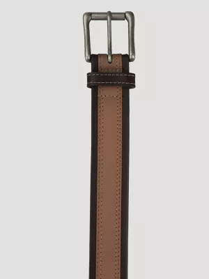 Men's Double Stitch Belt in Brown