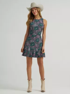 Women's Wrangler Pleated Cutout Dress in Purple