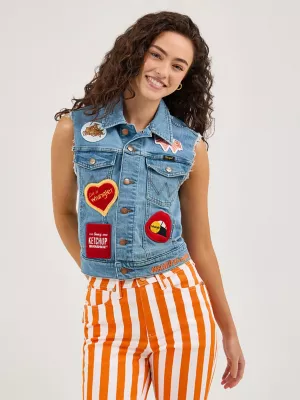 Wrangler x Whataburger Women's Cut-Off Vest in Sun Washed