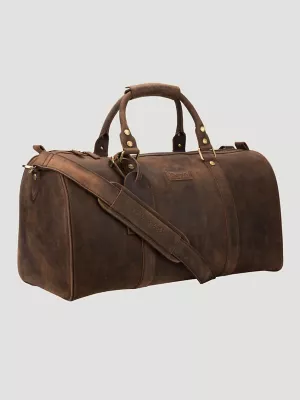 Leather Duffle Bag:Brown:OneSize