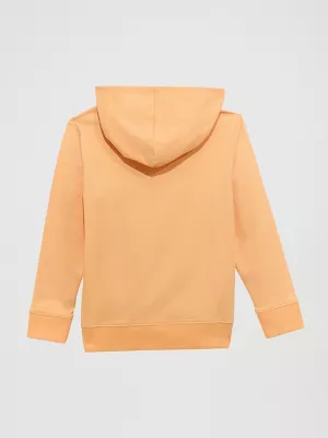 Girl's Graphic Pullover Hoodie in Orange