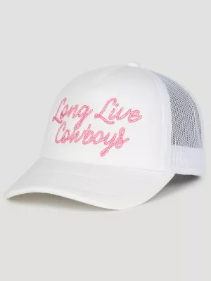 Long Live Cowboys Baseball Cap:White:One Size