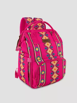 Southwestern Print Backpack:Turquoise:One Size