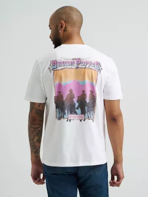 Wrangler Reissue Brushpopper Graphic T-Shirt in Bright White