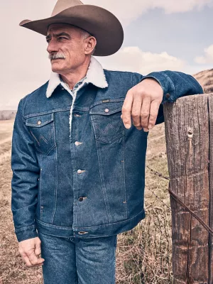 Wrangler® Western Sherpa Lined Denim Jacket in Denim