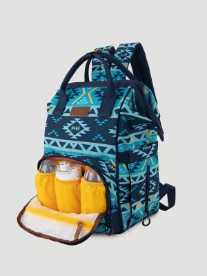 Southwestern Print Backpack:Turquoise:One Size