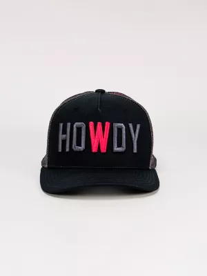 Womens Howdy Trucker Hat:Grey:One Size
