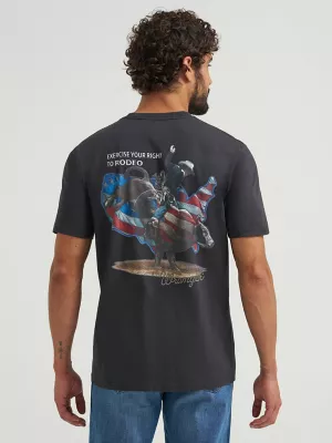 Wrangler Reissue Right To Rodeo T-Shirt in Phantom