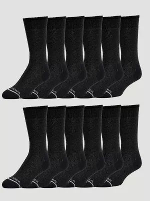 Mens Heavyweight Boot Sock 6 Pack:Black:One Size
