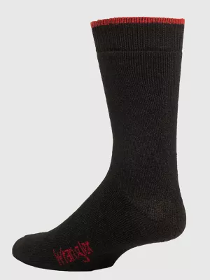 Mens Work Socks (3-Pack):Brown:ONE SIZE