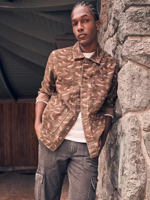 Men's Utility Chore Jacket in Micro Brushstroke Camo