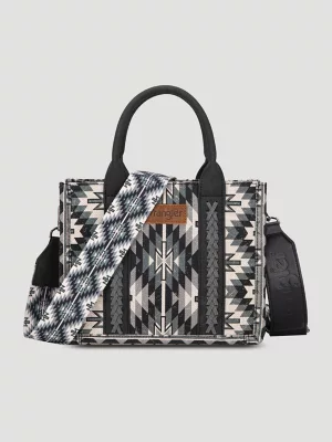 Southwestern Print Small Tote:Black:One Size: