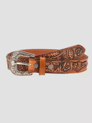 Boy's Emboss Edge Belt in Brown