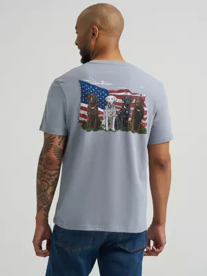 Men's American Dogs Graphic T-Shirt in Tradewinds
