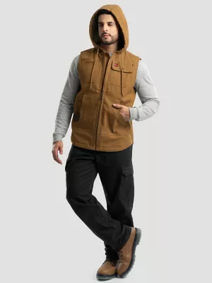 Men's RIGGS Workwear® Hooded Sherpa Lined Vest in Duck Brown