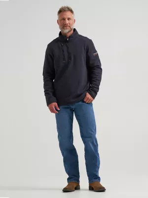 Wrangler® FR Flame Resistant Quarter Zip Pullover in Jet Black
