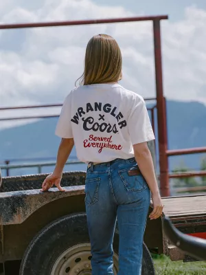 Wrangler x Coors Served Everywhere T-Shirt in Marshmallow