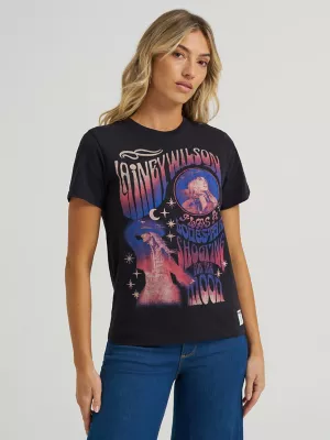 Wrangler x Lainey Wilson Moon Reg Fit Tee in Black