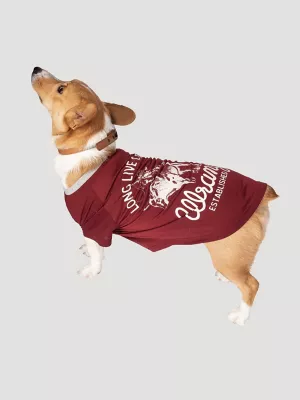 Long Live Cowboys Pet Tee:Dark Red:S