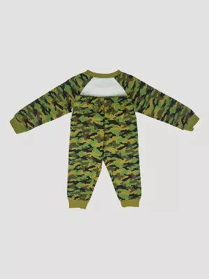 Wrangler Toddler Boy's Sweatshirt Set in Green Camo