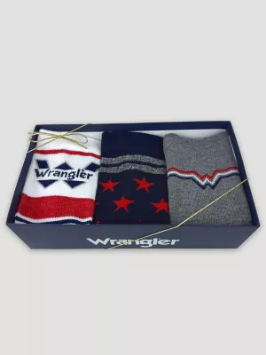 Mens Americana Crew Socks Box Set 3Pack:Americana:L