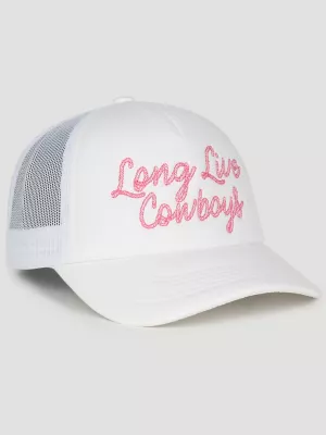 Long Live Cowboys Baseball Cap:White:One Size
