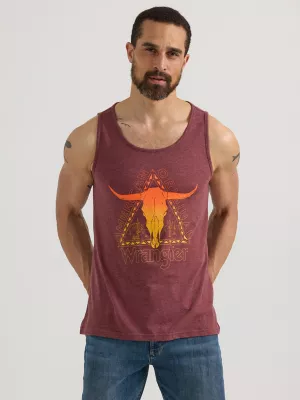 Men's Front Graphic Tank in Port