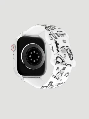 Silicone Western Universal Watchband:White:One Size: