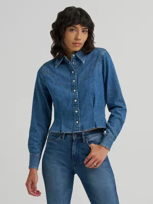 Women's Femme Peplum Shirt in Light Hand