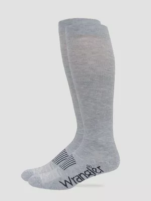 Mens Western Boot Sock:Grey:L