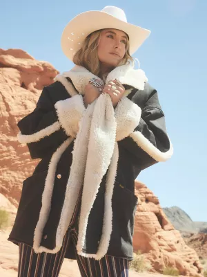 Wrangler x Lainey Wilson The Iconic Lainey Coat in Washed Black