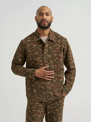 Men's Utility Chore Jacket in Micro Brushstroke Camo