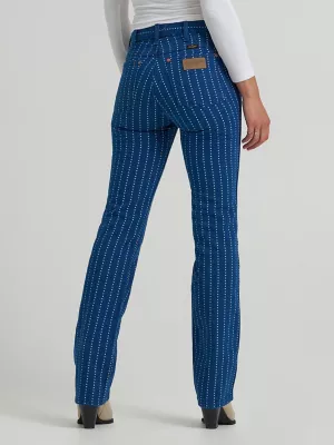 Women's Printed Wrancher Jean in Pin Star